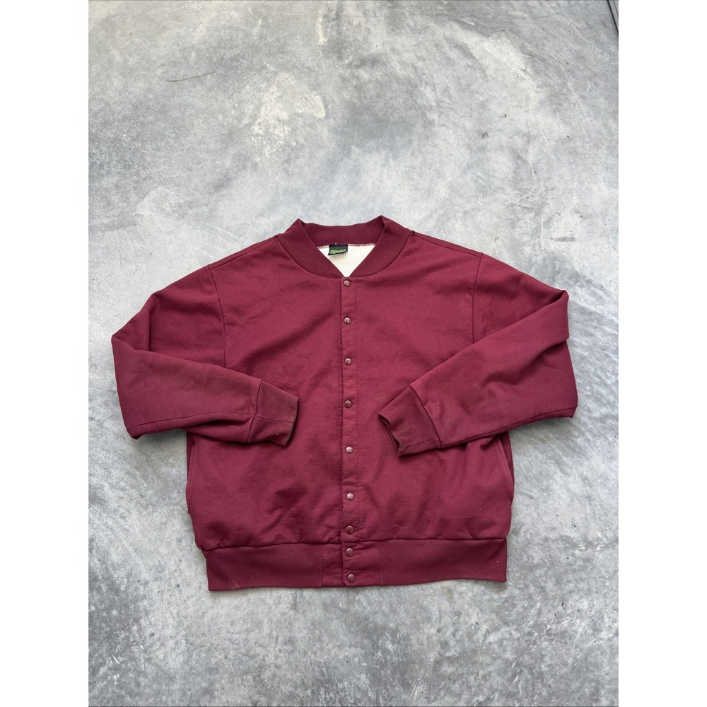 Vintage Camber Burgundy Jacket Distressed Thermal Made In USA XXL